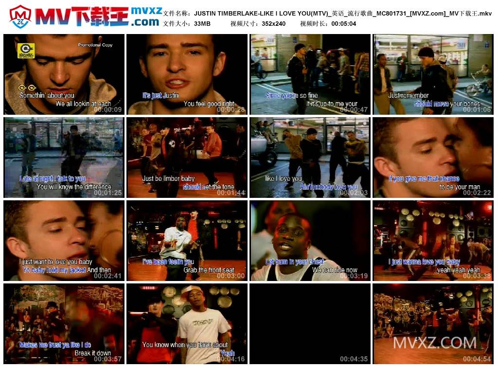 JUSTIN TIMBERLAKE-LIKE I LOVE YOU(MTV)_英语_流行歌曲_MC801731